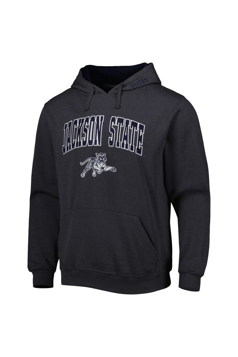 Men's Colosseum Charcoal Jackson State Tigers Arch & Logo 3.0 Pullover Hoodie, Alternate, color, Charcoal