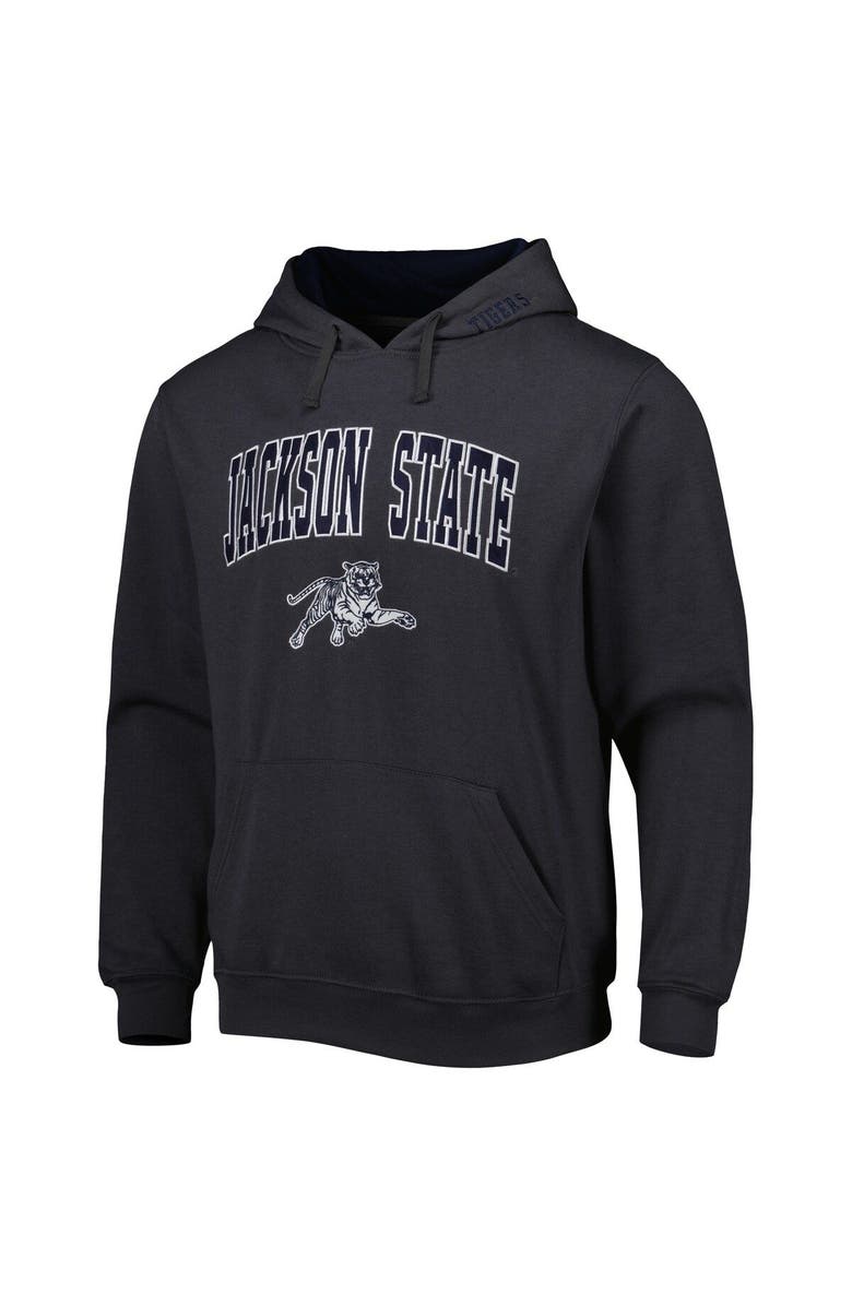 COLOSSEUM Men's Colosseum Charcoal Jackson State Tigers Arch & Logo 3.0 Pullover Hoodie, Alternate, color, Charcoal