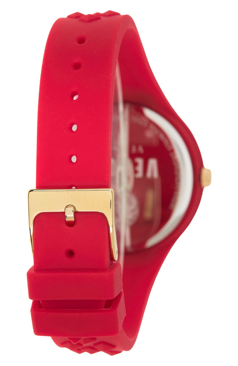 VERSUS Versace Women's Crystal Pavè Silicone Strap Watch, 39mm & Zip Case, Alternate, color,