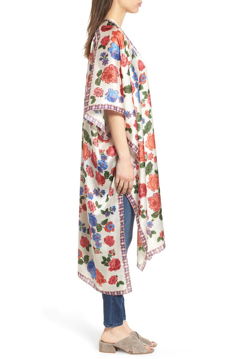 Echo Floral Maxi Ruana, Alternate, color,