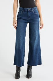 Vigoss Retro Raw Hem Ankle Palazzo Jeans
