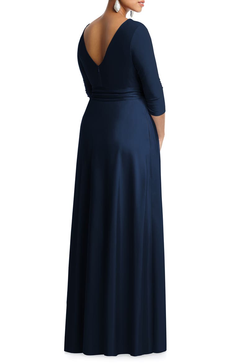 FULL LENGTH 3/4 SLEEVE DRESS W, Alternate, color, MIDNIGHT