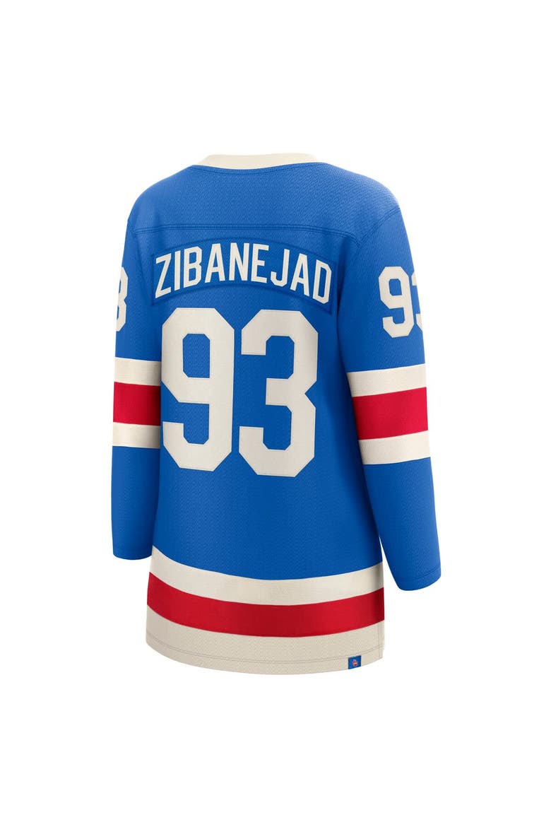 Women's Fanatics Mika Zibanejad Blue New York Rangers Centennial Breakaway Jersey, Alternate, color, Blue