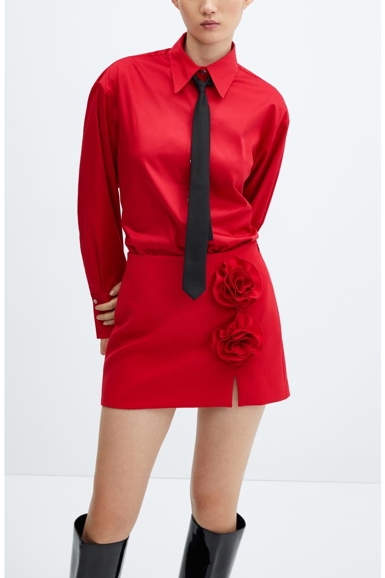 Lola Rosette Miniskirt, Alternate, color, RED