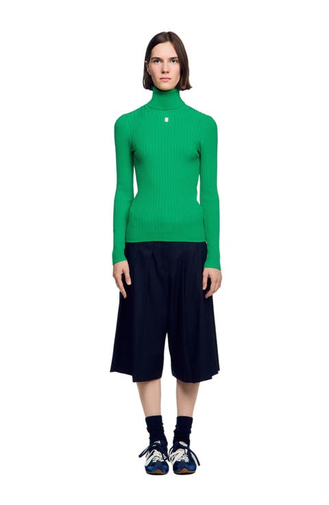 Cable Knit Roll-neck Sweater