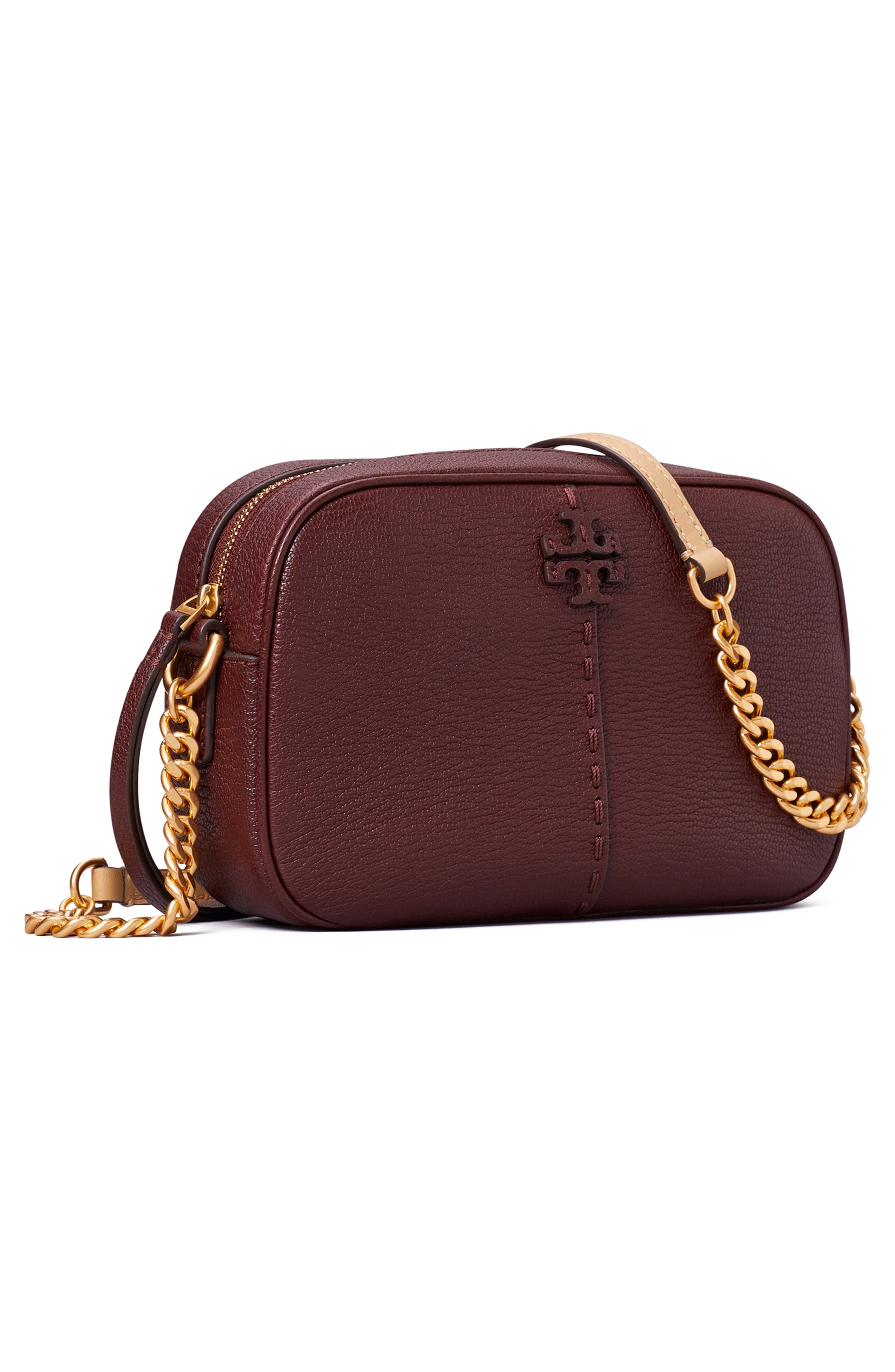Tory Burch McGraw Leather Camera Bag, Alternate, color, 