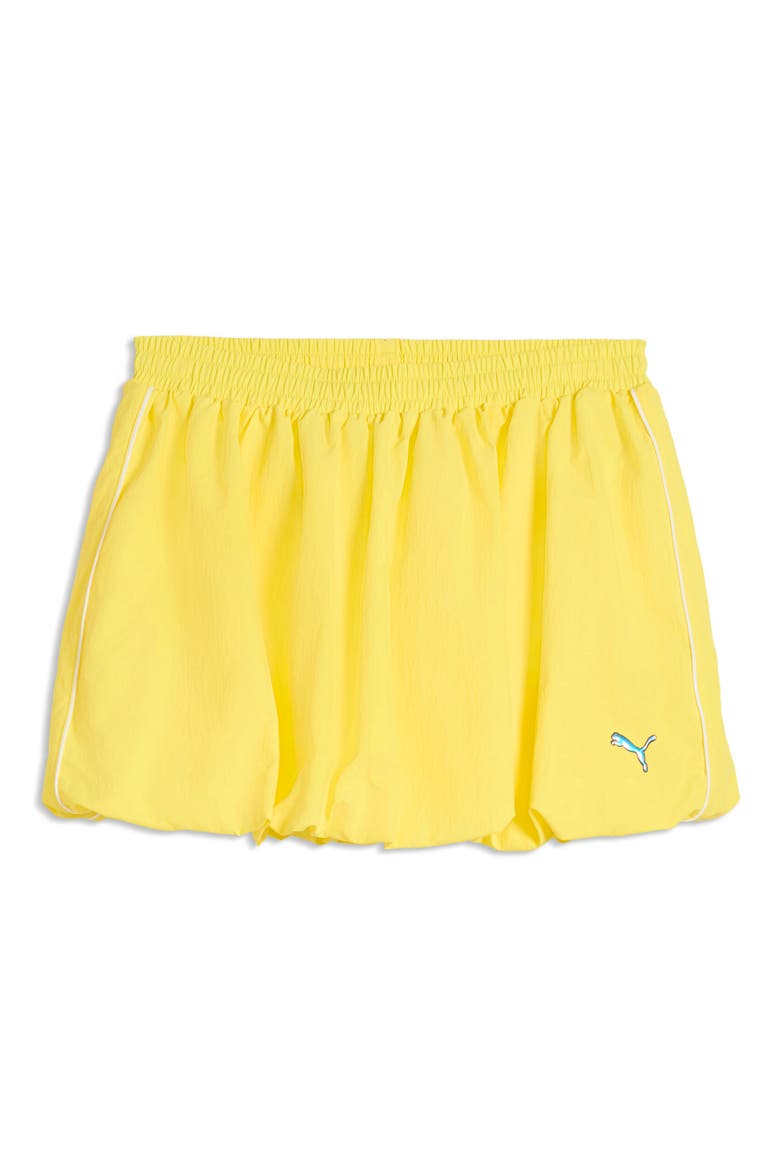 T7 Bubble Hem Miniskirt, Alternate, color, LEMON MERINGUE