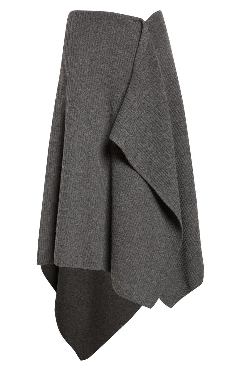 EENK Layered Rib Wool Sweater Skirt, Alternate, color, Grey Wool