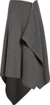 EENK Layered Rib Wool Sweater Skirt