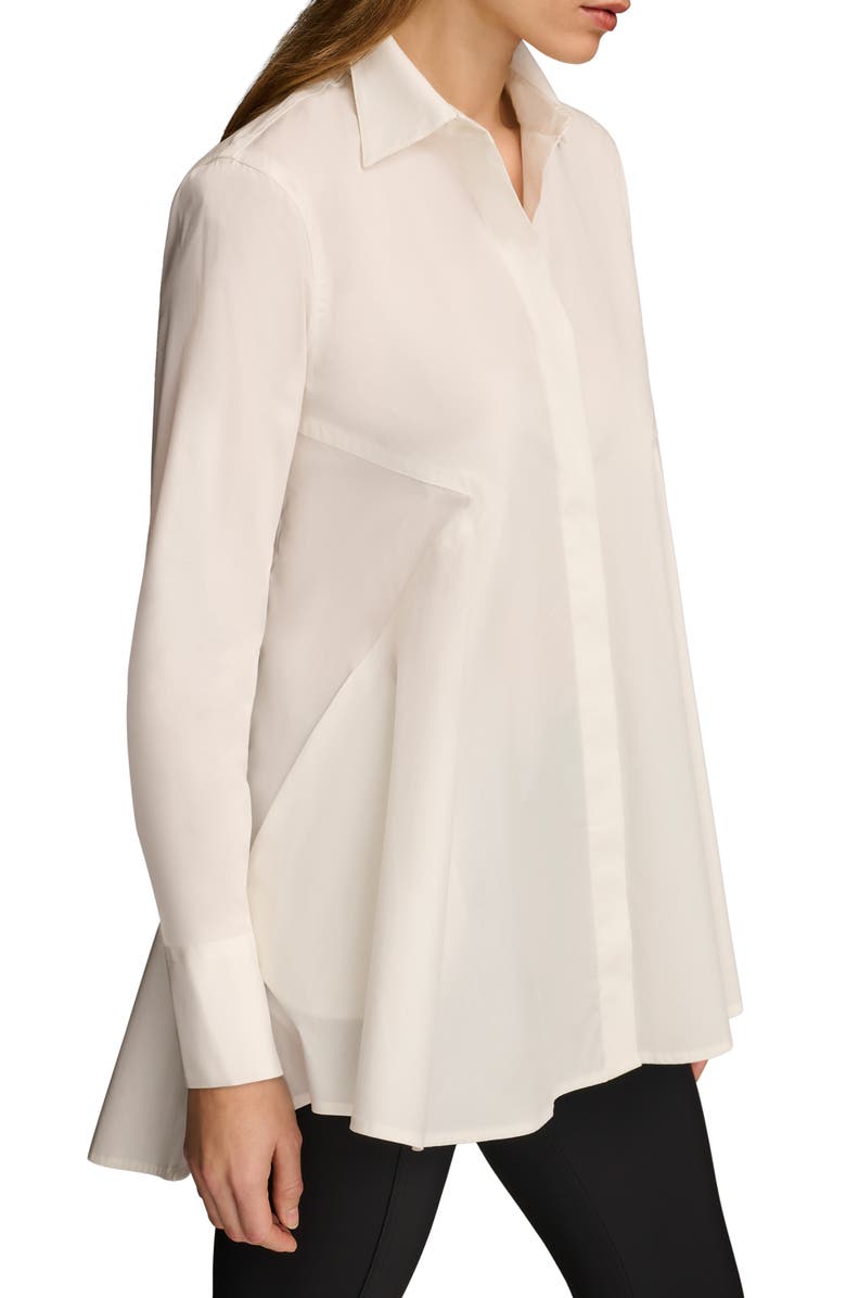 Donna Karan New York High-Low A-Line Tunic, Alternate, color, Cream