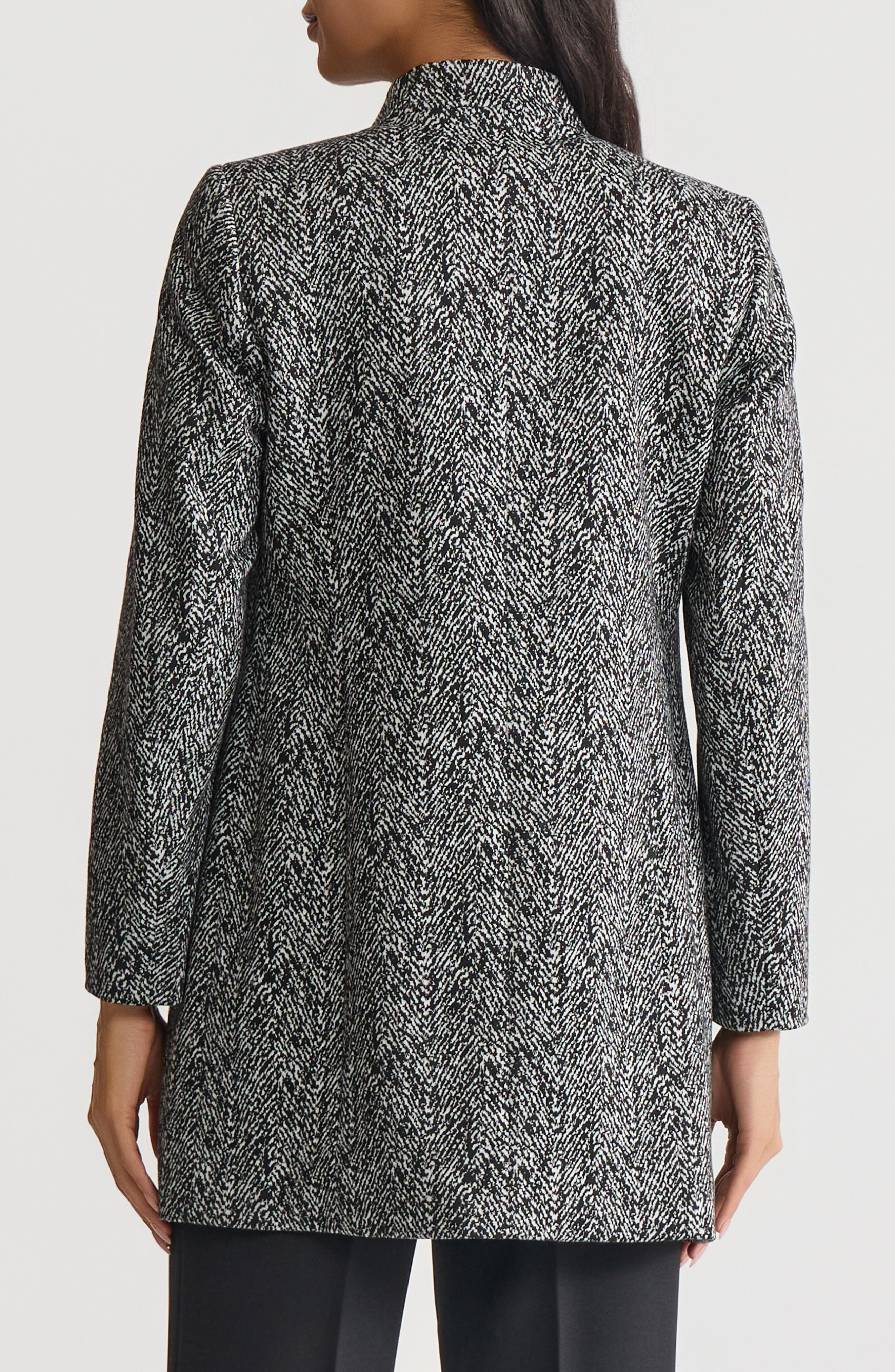 Herringbone Open Front Blazer - image 2
