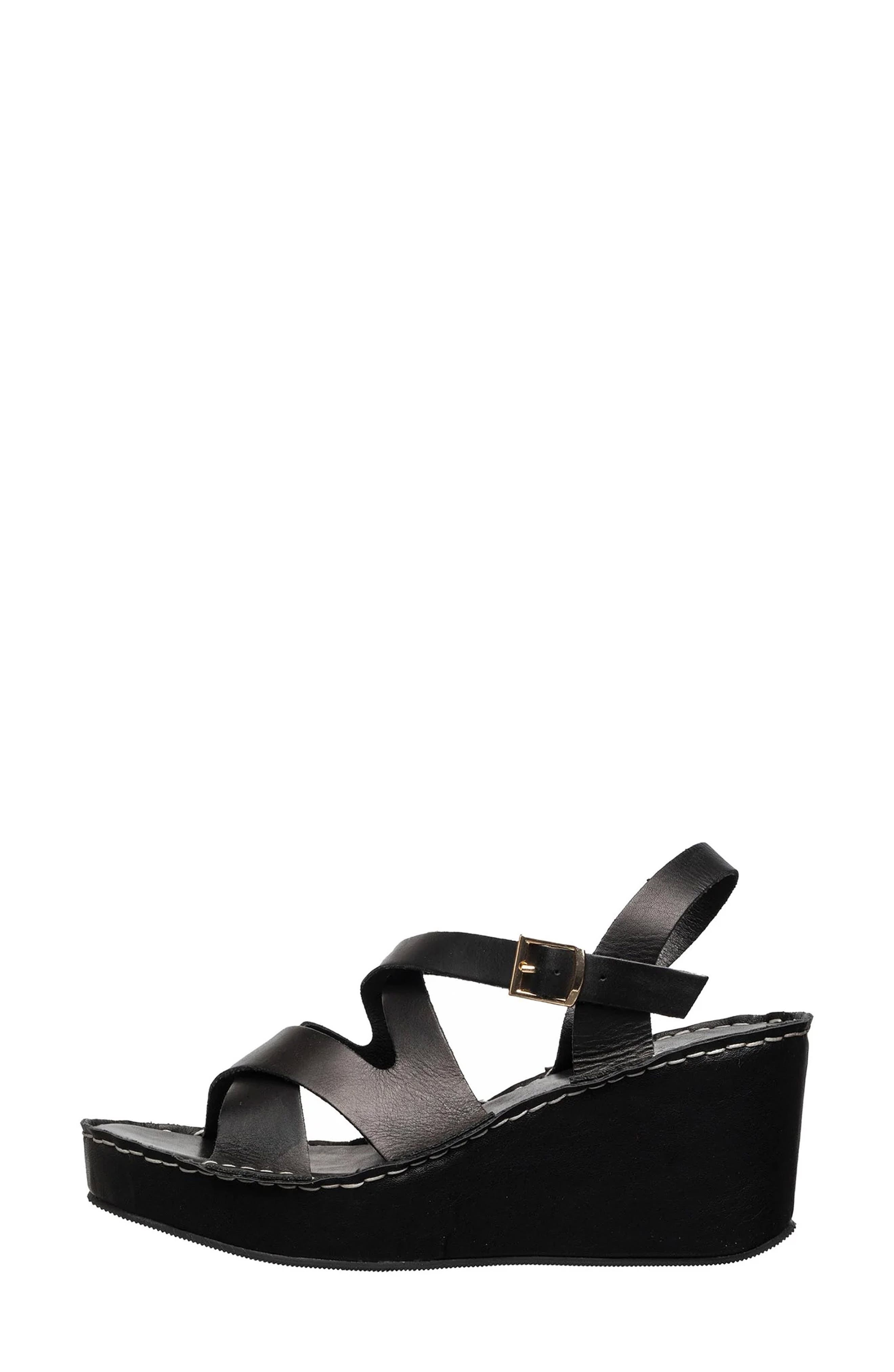 ANTELOPE Sari Platform Wedge Sandal, Alternate, color, Black