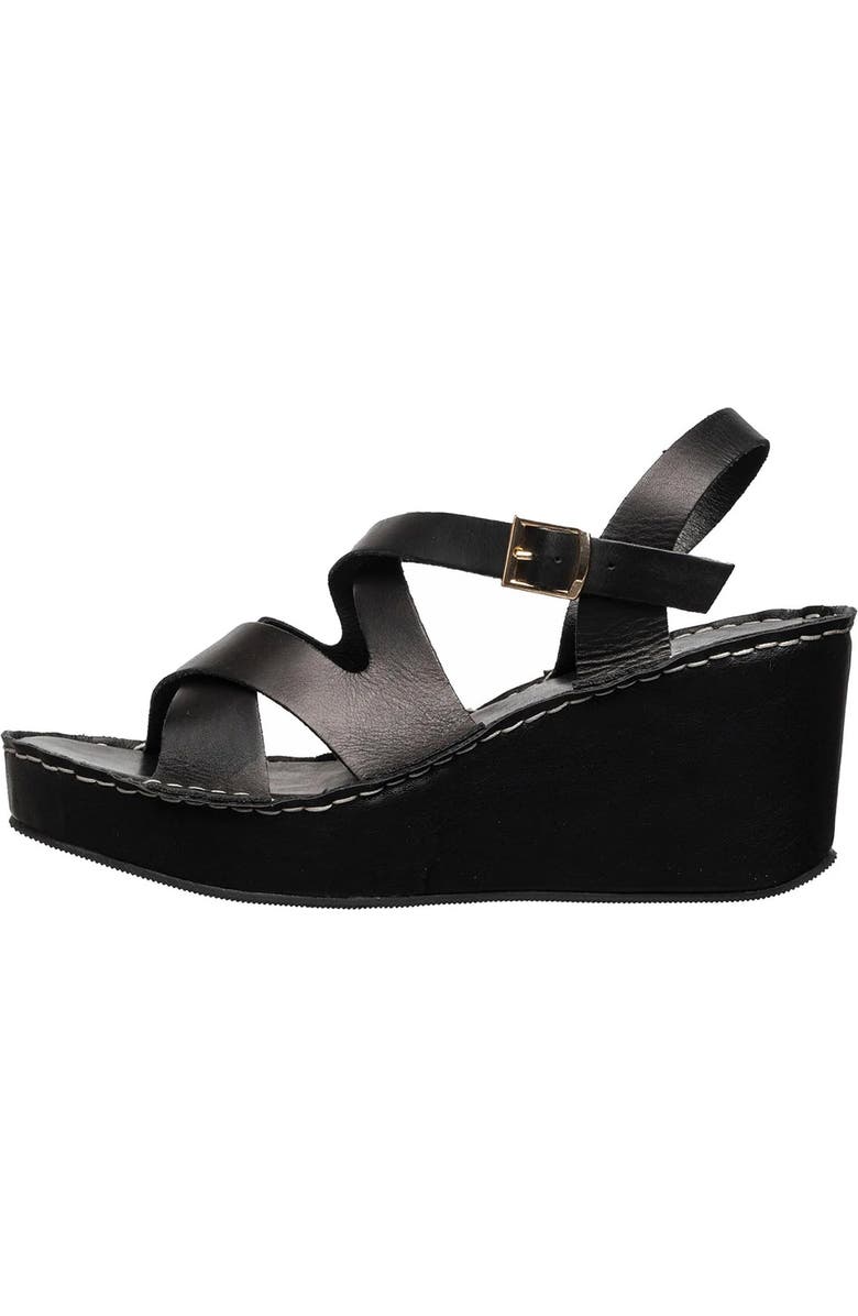 ANTELOPE Sari Platform Wedge Sandal, Alternate, color, Black