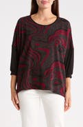 PATRIZIA LUCA Boxy Print Top