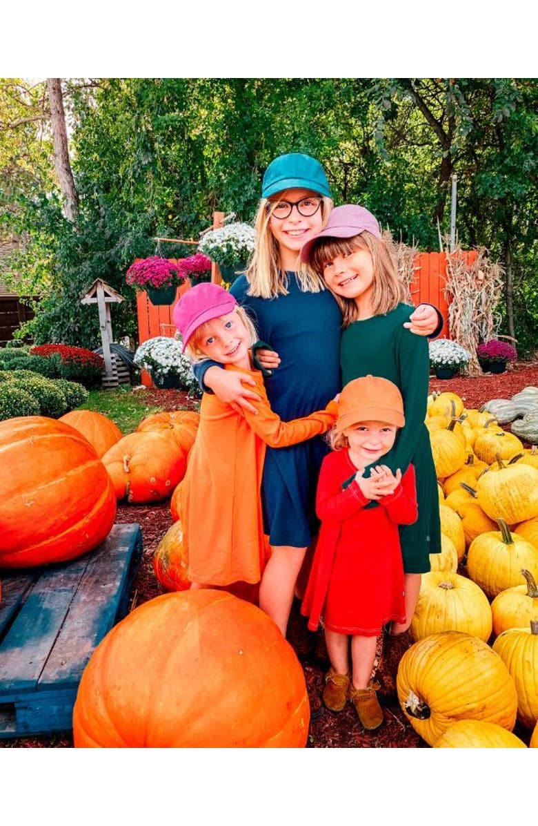 CITY THREADS Baby Girl's Soft 100% Cotton Baby Rib Long Sleeve Dress, Alternate, color, Bubblegum