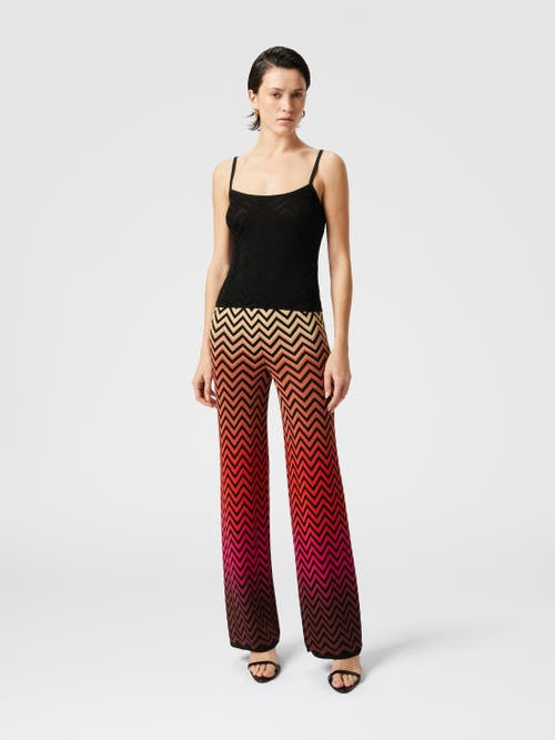 Missoni Gerade Hose Mit Dégradé-chevron-motiv In Multicoloured