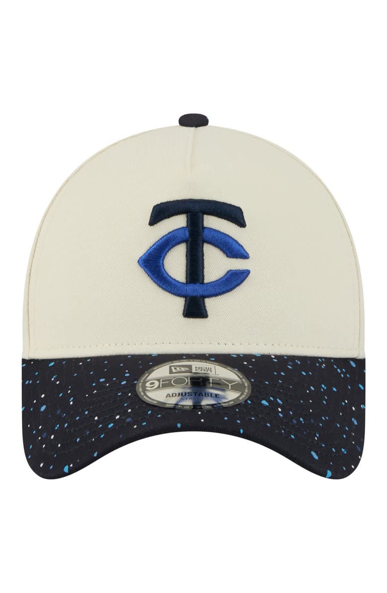 New Era Men's New Era  Cream Minnesota Twins Speckle A-Frame 9FORTY Adjustable Hat, Alternate, color, Cream