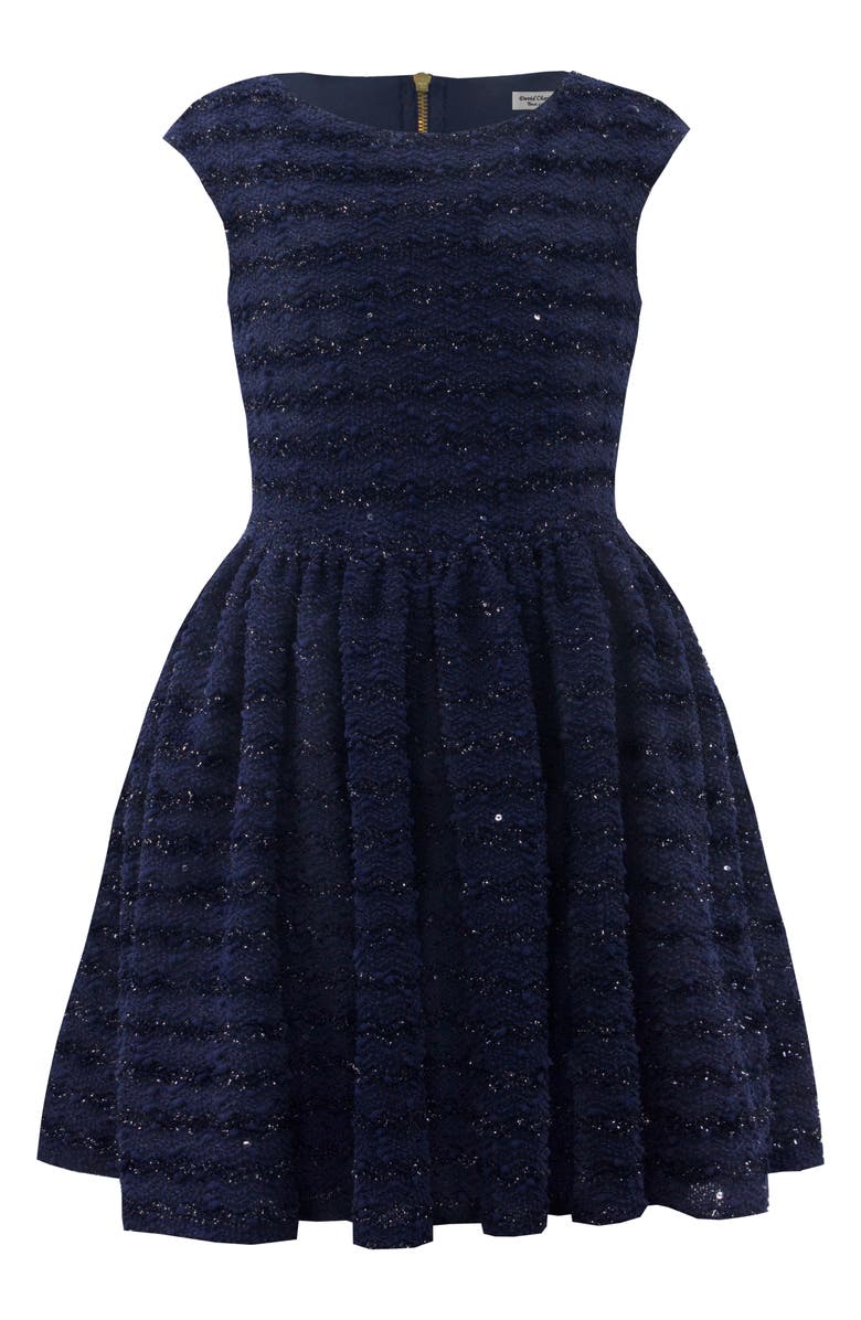 David Charles Sparkle Bouclé Dress, Main, color, 
