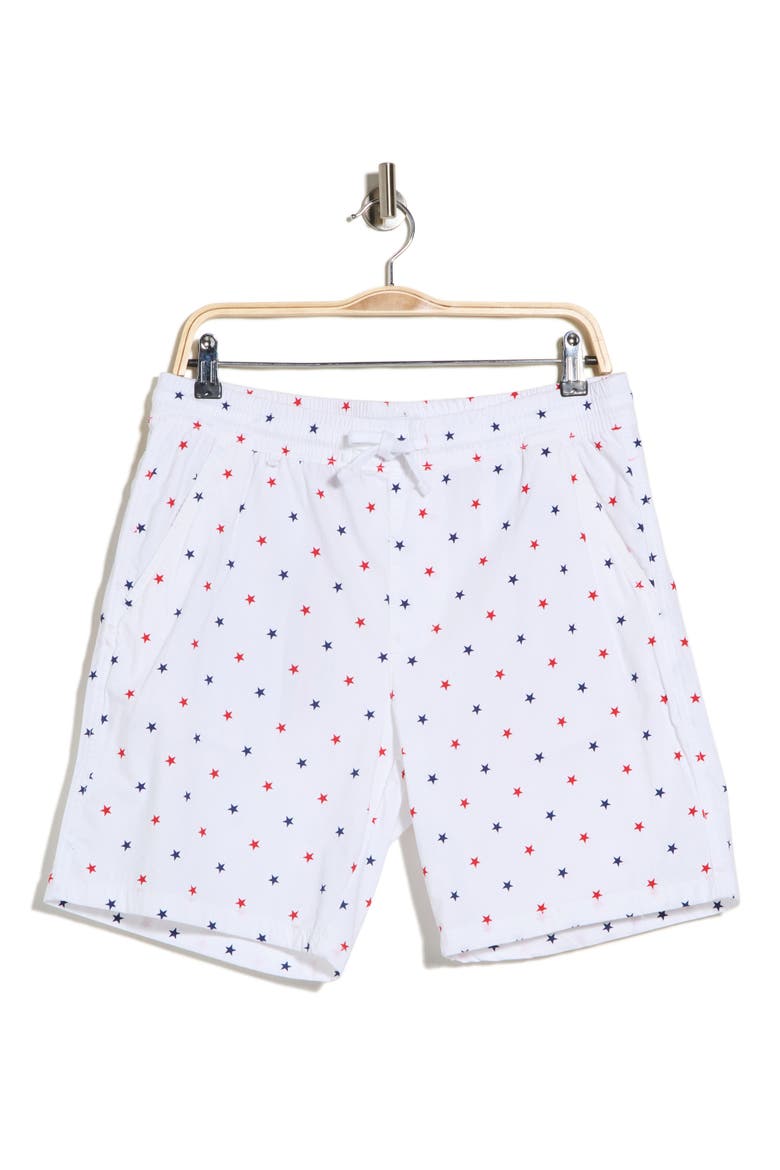 Americana Pull-On Shorts, Alternate, color, WHITE