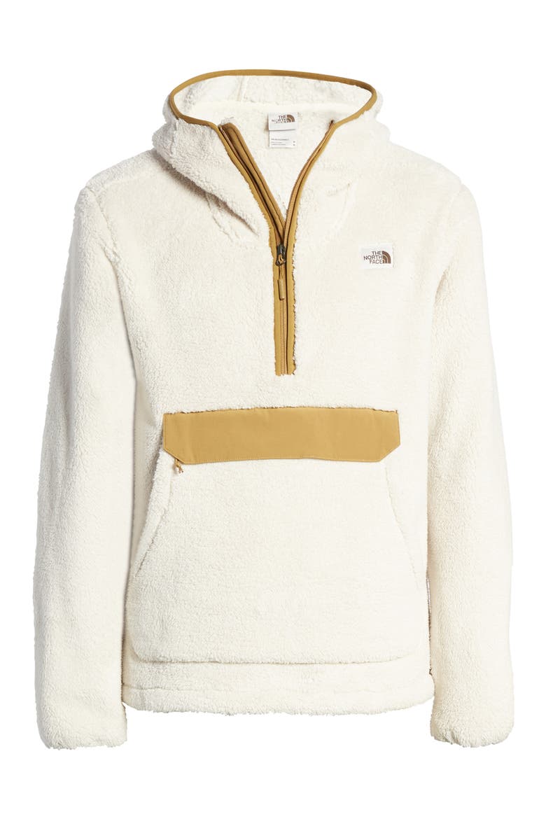 Campshire Faux Fur Pullover Hoodie, Alternate, color, VINTAGE WHITE/ BRITISH KHAKI