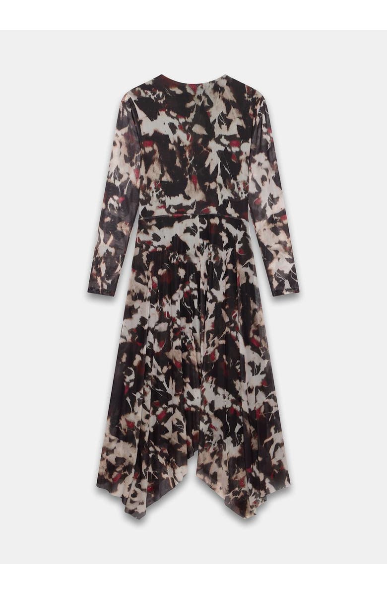 MINT VELVET Abstract Printed Midi Dress, Alternate, color, Burgundy