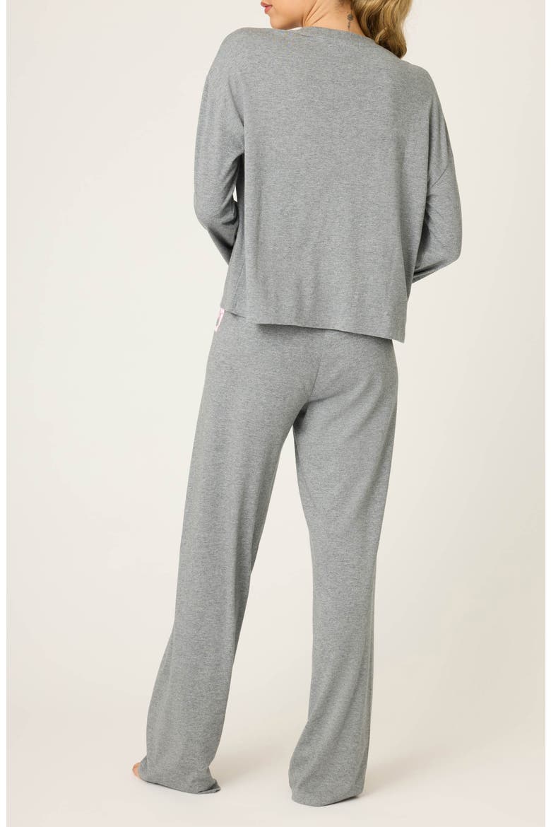 Holiday Softee Pajamas, Alternate, color, HEATHER DARK CHARCOAL