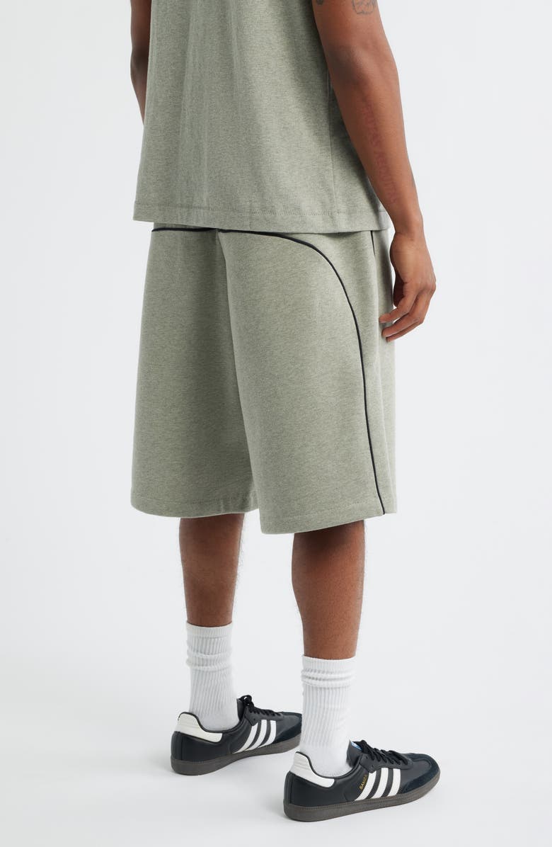 Fear of God Essentials Fleece Basketball Sweat Shorts, Alternate, color, Concrete Heather/ Black