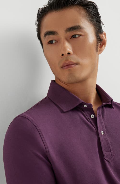 Brunello Cucinelli Cotton Polo Shirt In Purple