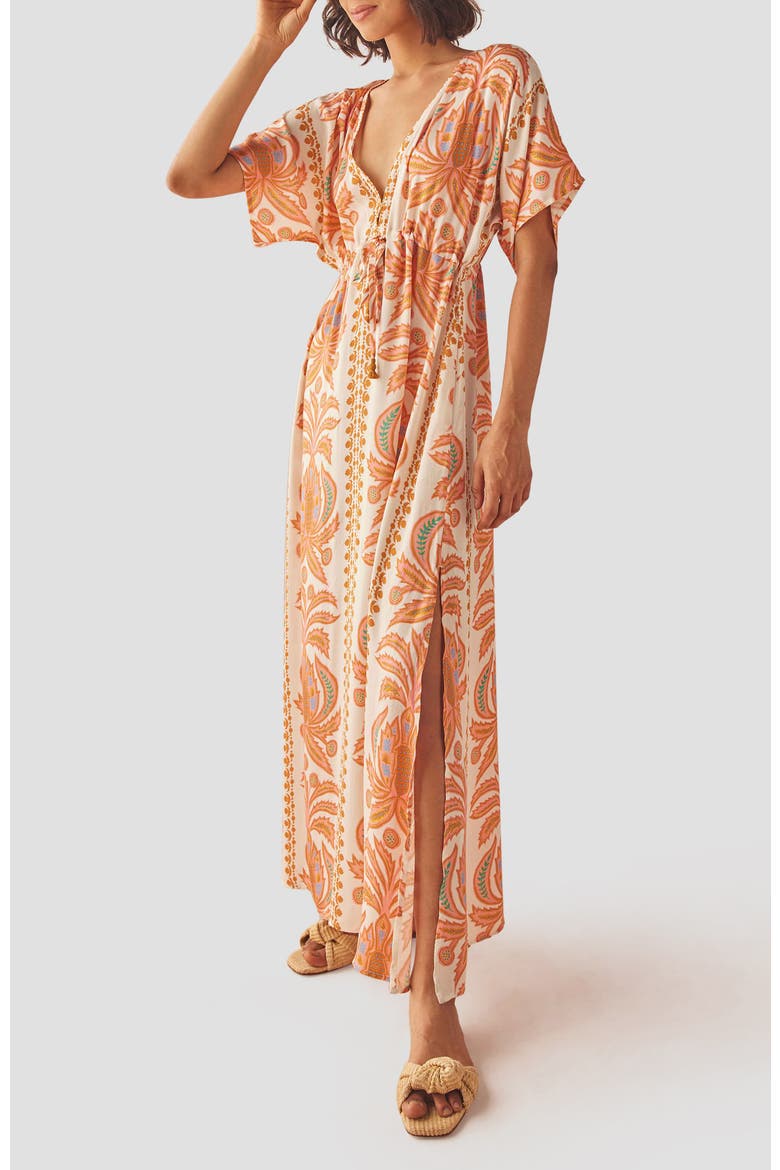 Pia Caftan, Alternate, color, Zena Sunrise