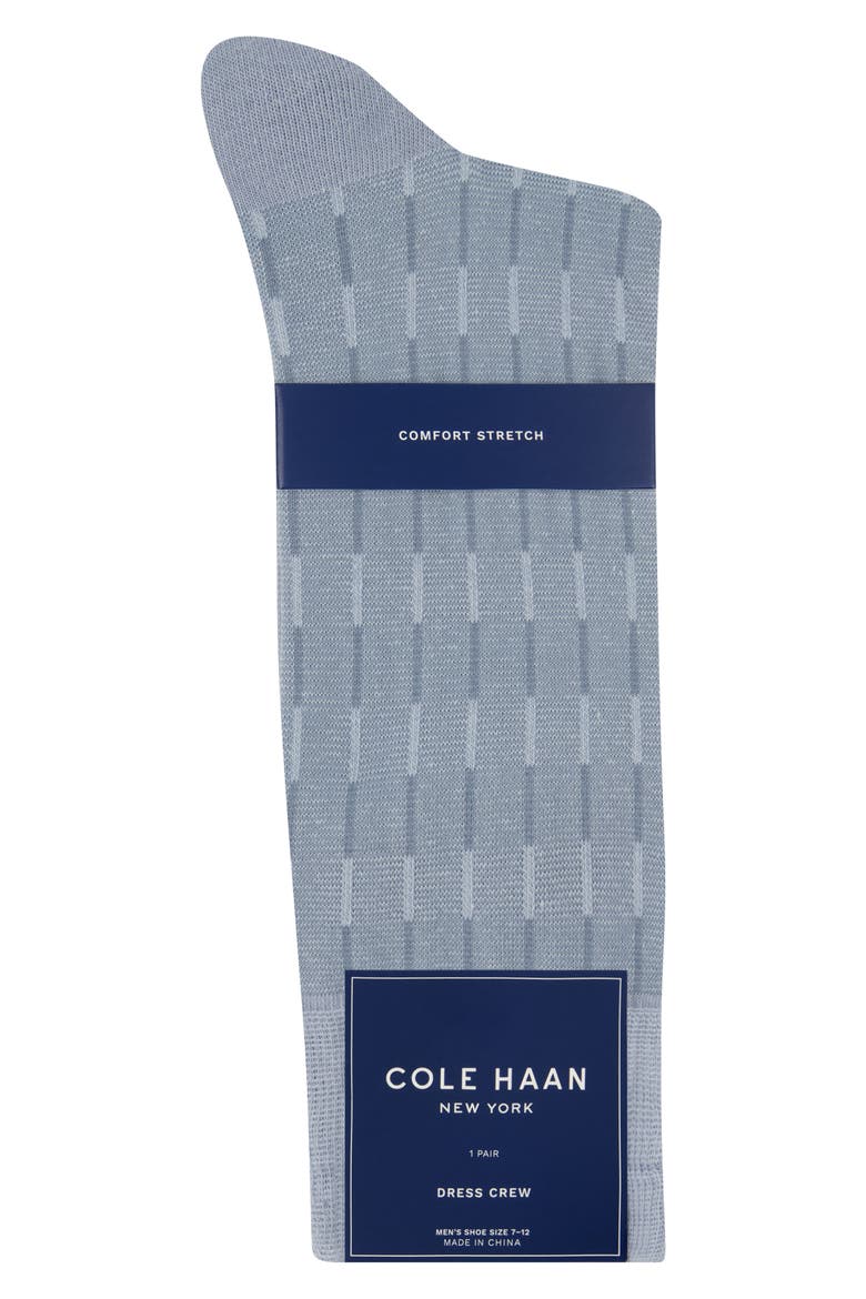 Stripe Cotton Blend Dress Socks, Alternate, color, MEDIUM BLUE