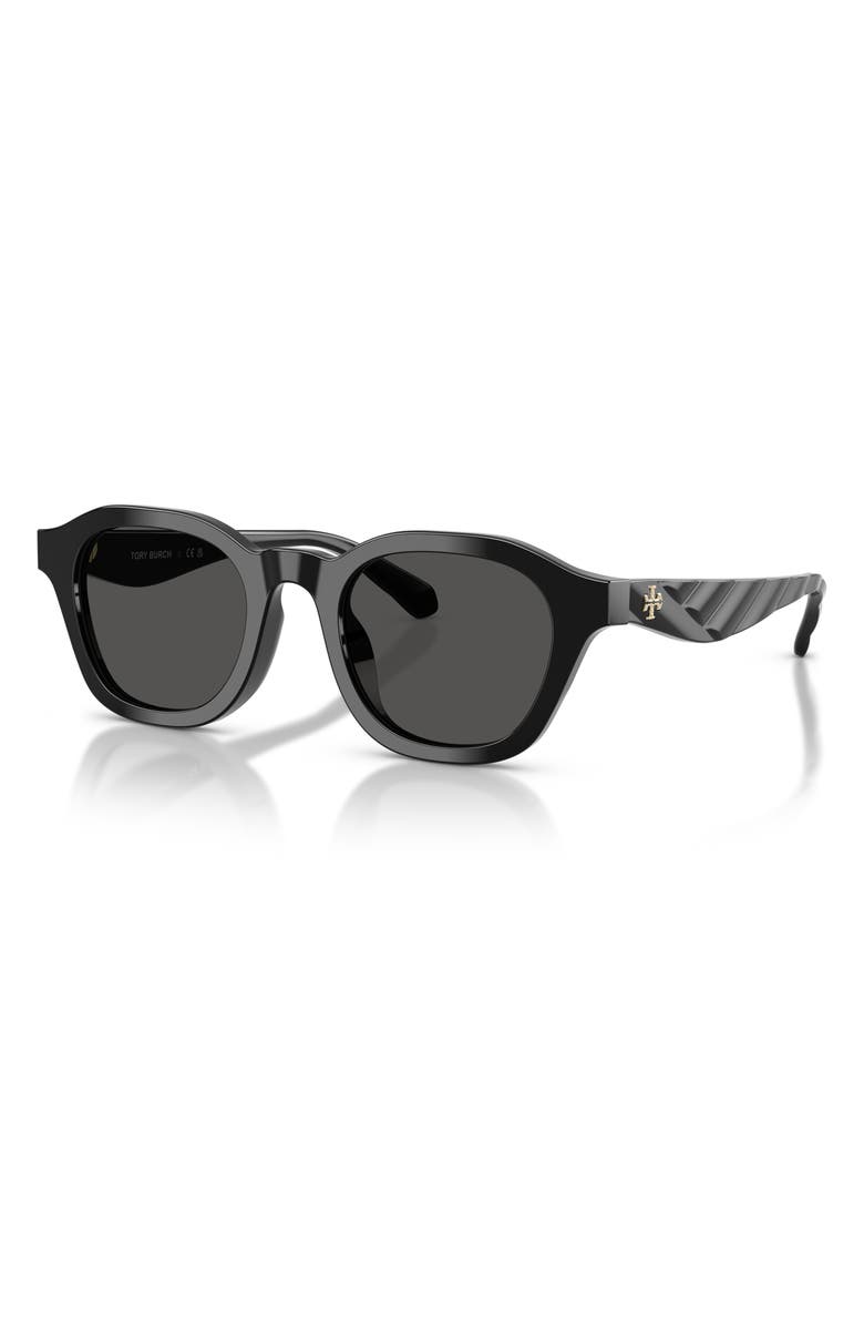 Tory Burch 48mm Phantos Sunglasses, Alternate, color, Black / Black