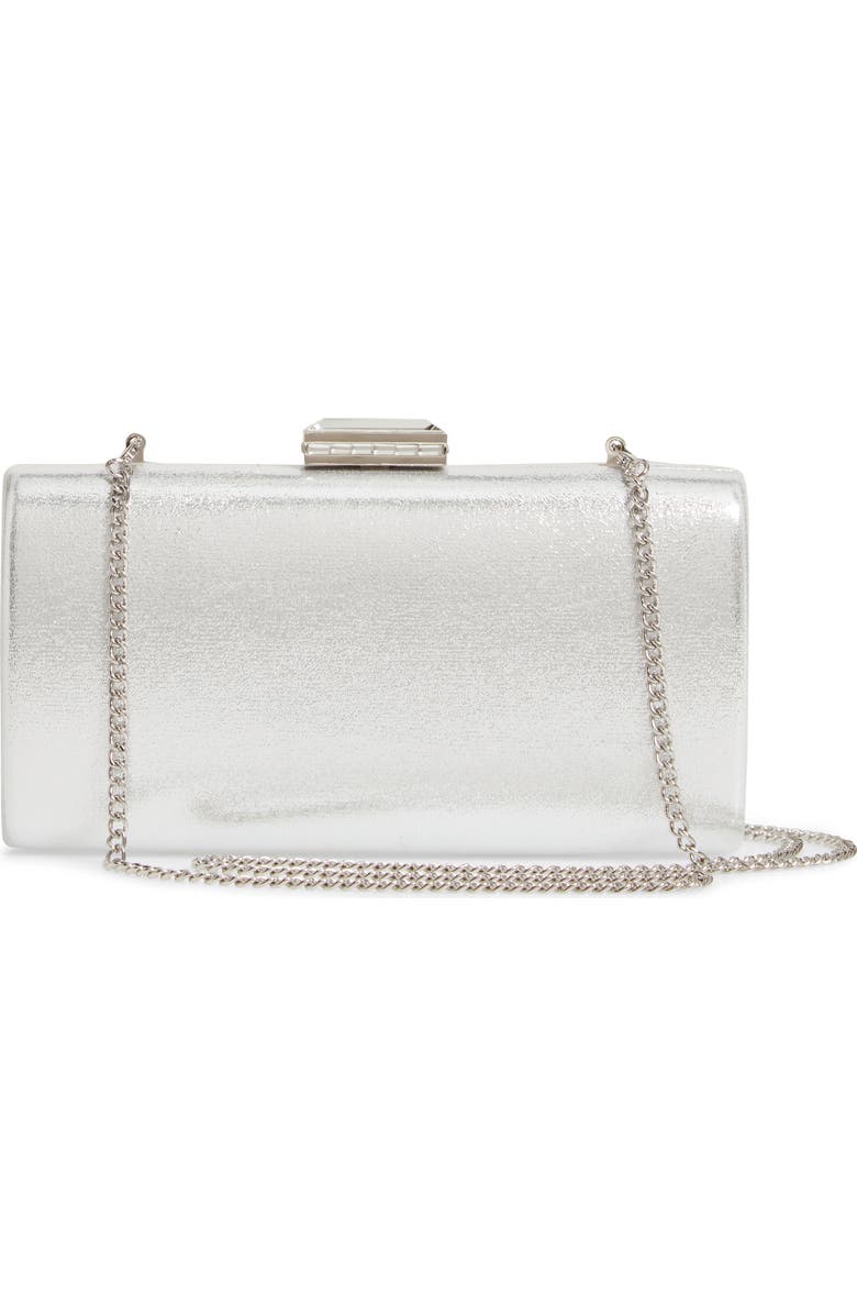 Nordstrom Metallic Box Clutch, Alternate, color,