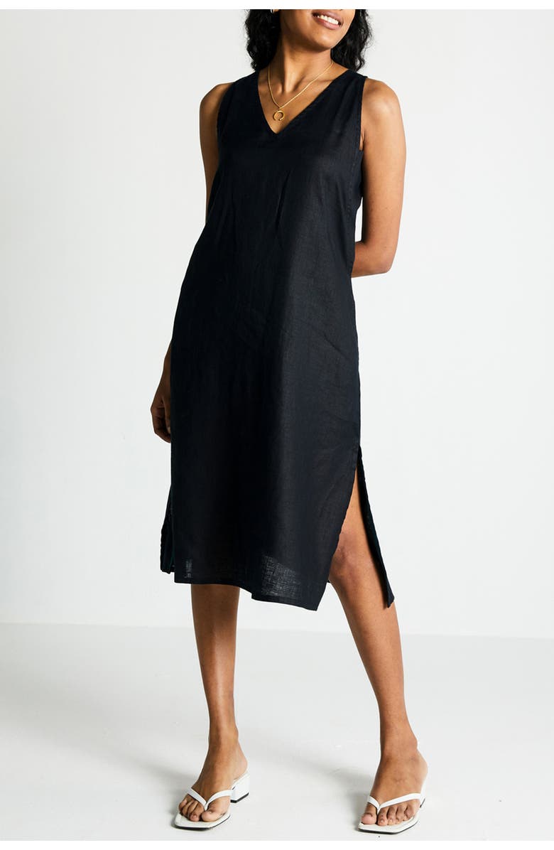 Reistor V-Neck Straight Dress, Alternate, color, Black