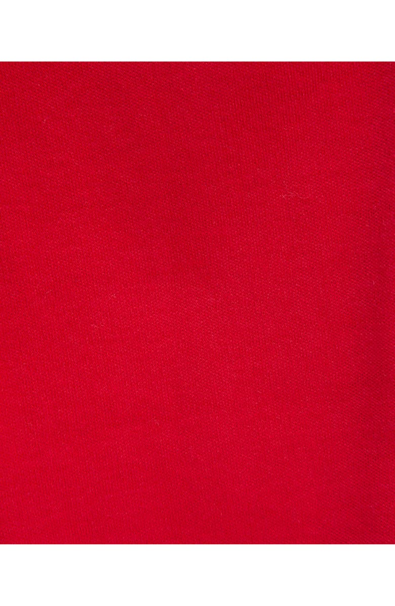 Little Me Foil Stars Long Sleeve Cotton Blend Dress & Tights Set, Alternate, color, Red