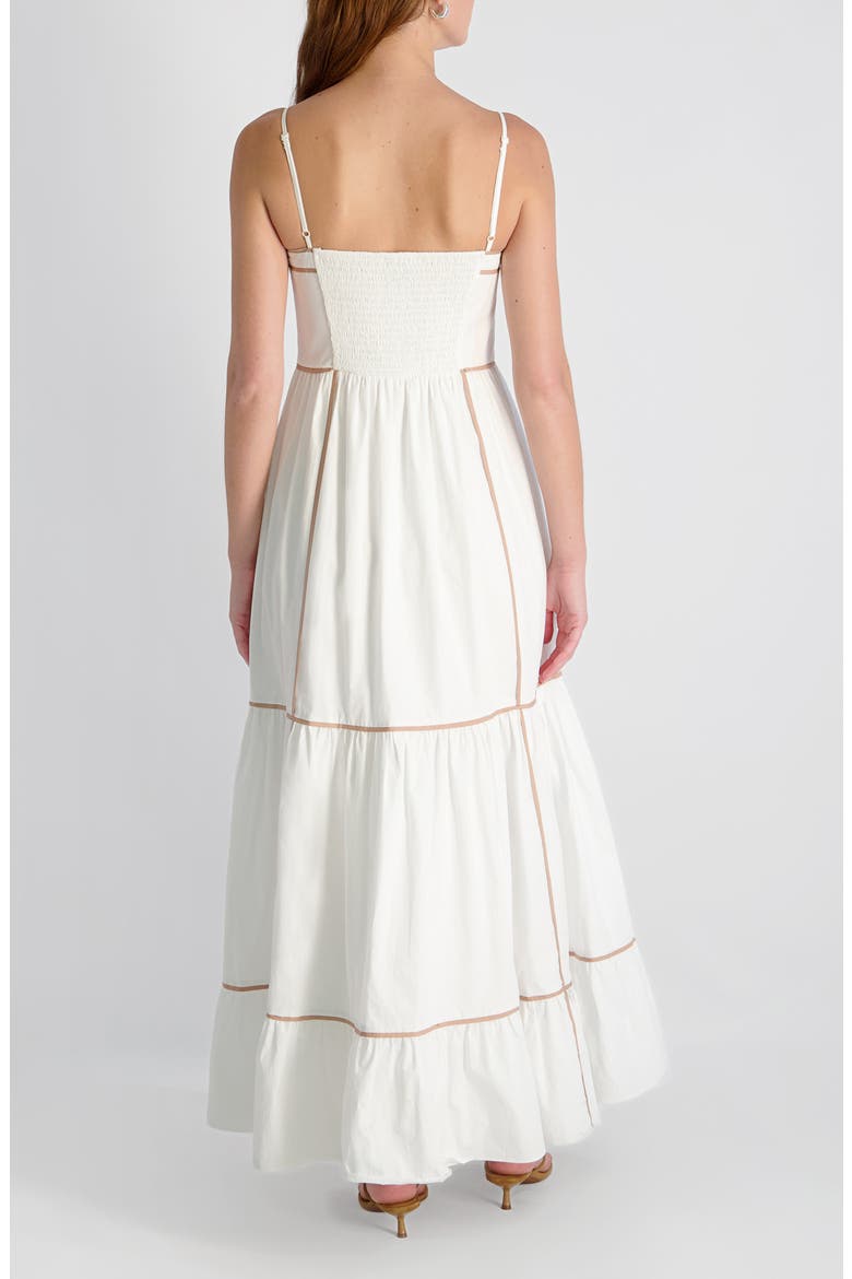 Cambria Contrast Trim Cotton Maxi Dress, Alternate, color, SUMMER WHITE