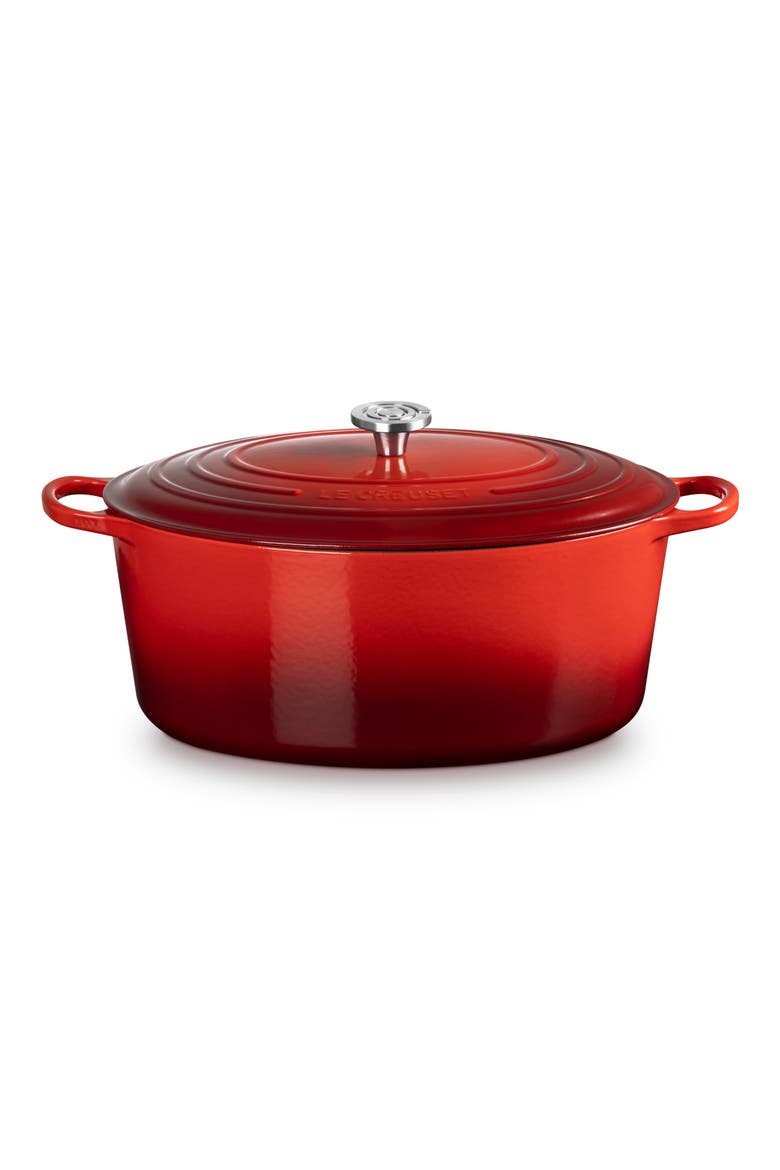 Enameled Cast Iron Dutch Oven, Alternate, color, CERISE