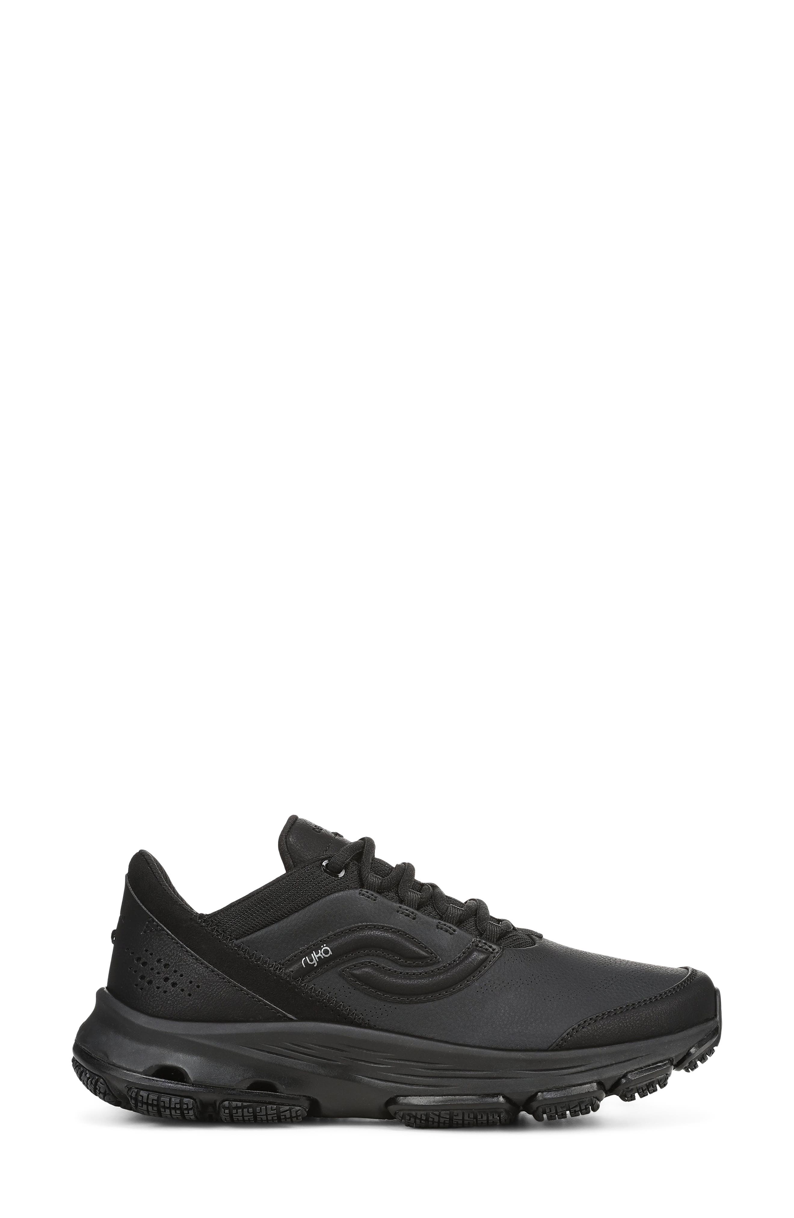 Rykä Devotion SR Walking Shoe, Alternate, color, Black Leather