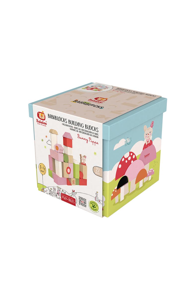 Pippa Bunny Babablocks Building Blocks, Alternate, color, Multi / Pink
