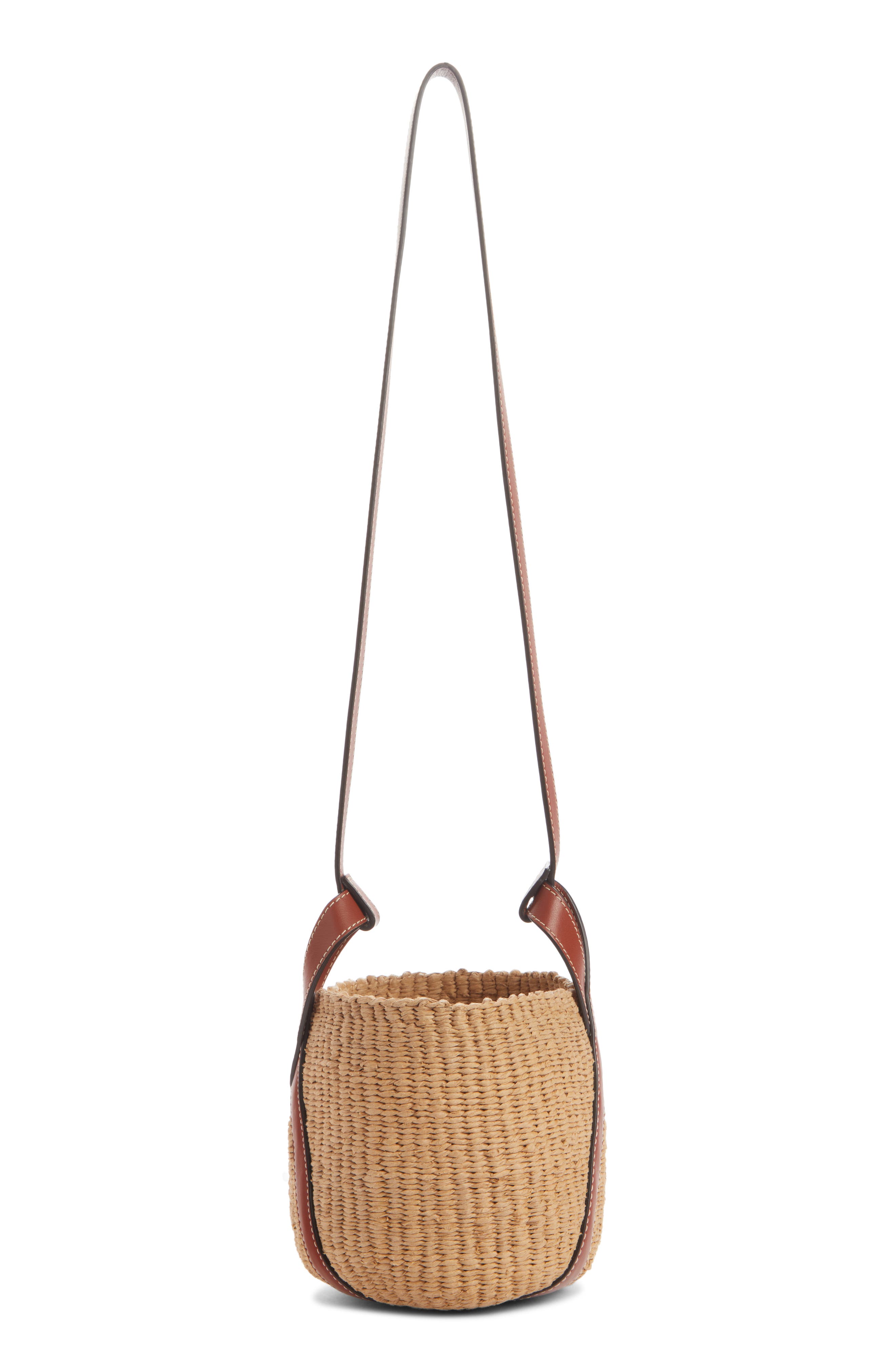 Chloé x Mifuko Small Straw Basket Crossbody Bag, Alternate, color, 