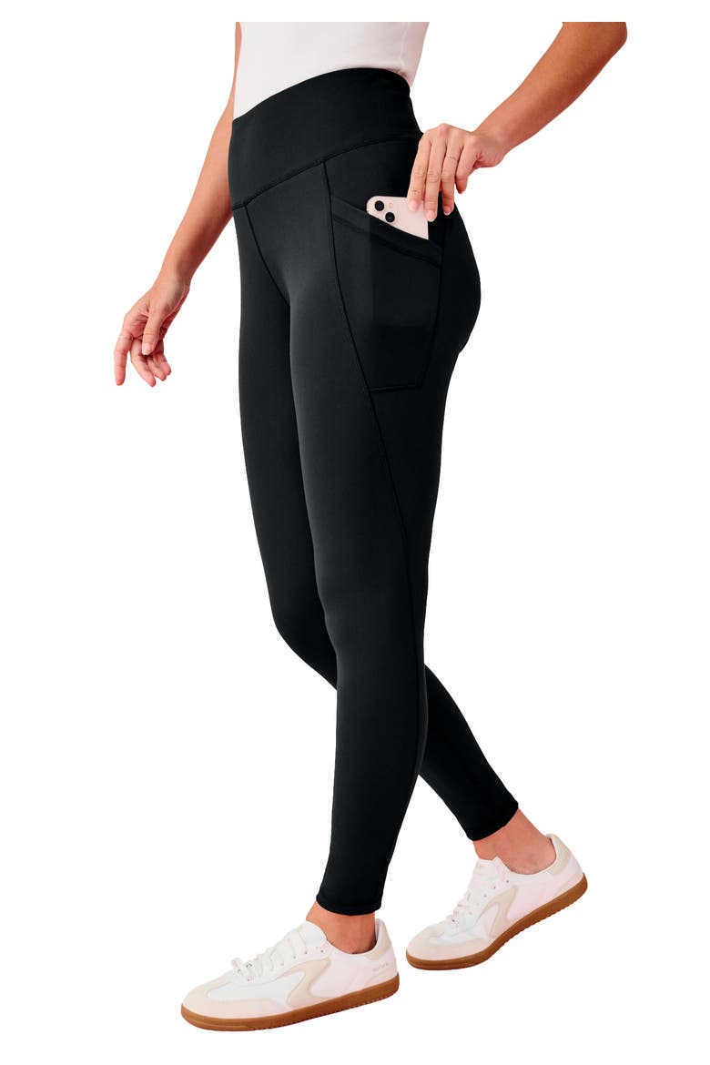 Soft Sculpt Side Pocket Legging, Main, color, BLACK