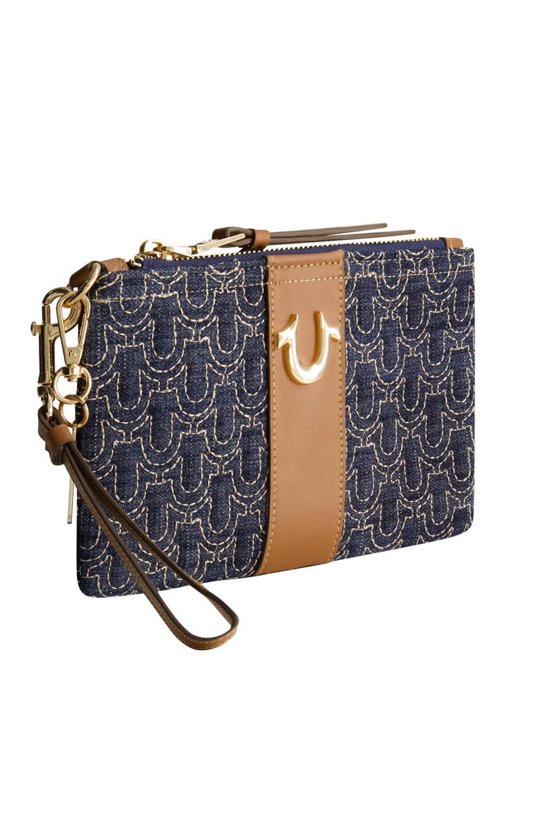 True Religion Quilted Horseshoe Wristlet Pouch, Alternate, color,