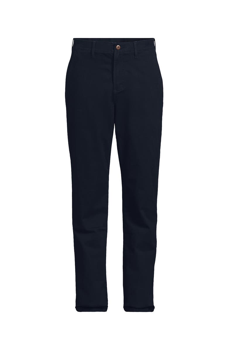 Lands' End Knockabout Comfort Waist Classic Fit Flannel Lined Chino Pant, Alternate, color, Radiant Navy