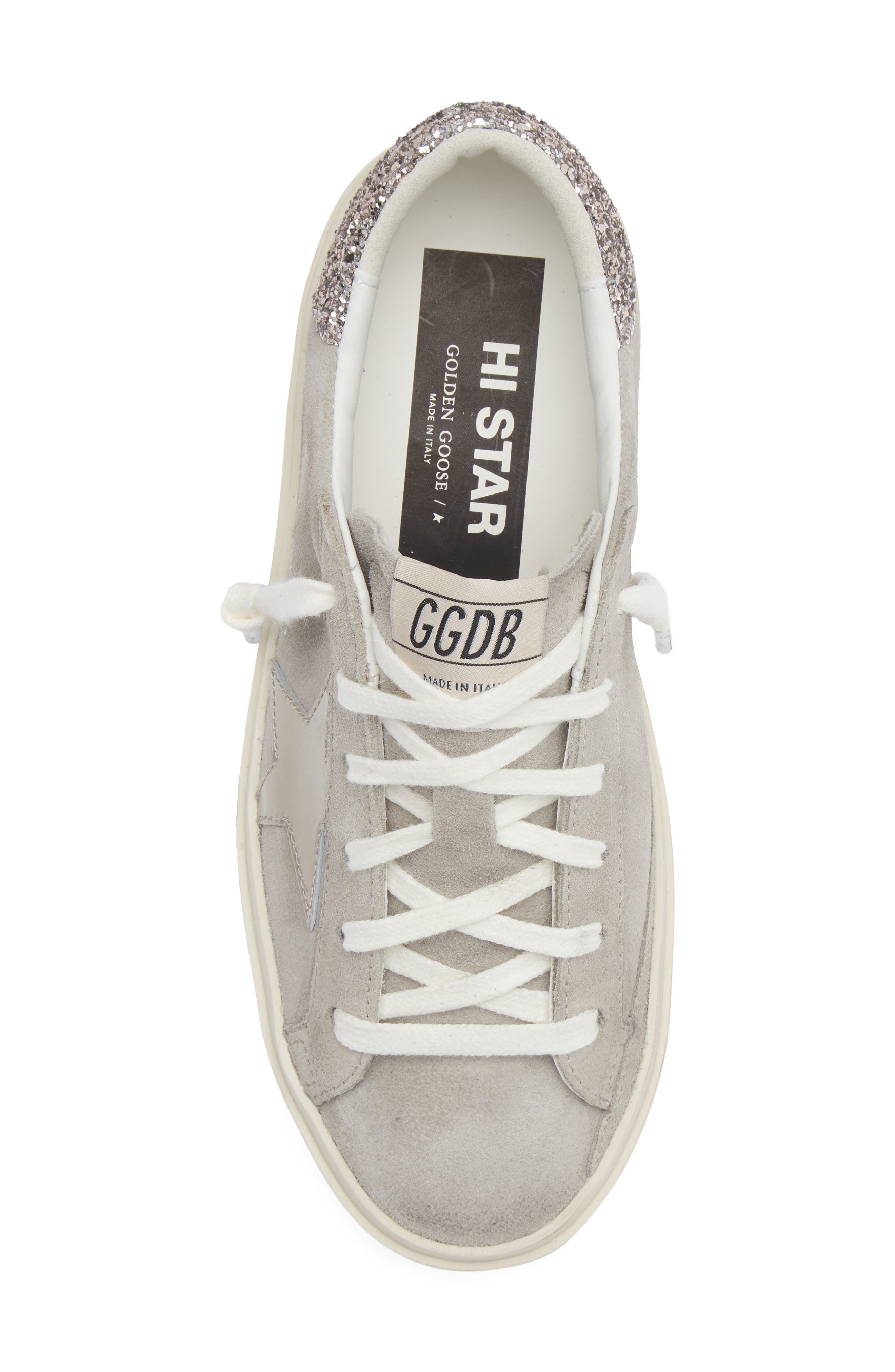 Golden Goose Hi Star Platform Sneaker, Alternate, color, Beige/ Silver
