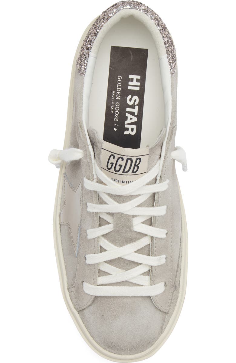 Golden Goose Hi Star Platform Sneaker, Alternate, color, Beige/ Silver
