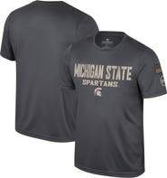 COLOSSEUM Men's Colosseum Charcoal Michigan State Spartans OHT Military Appreciation  T-Shirt