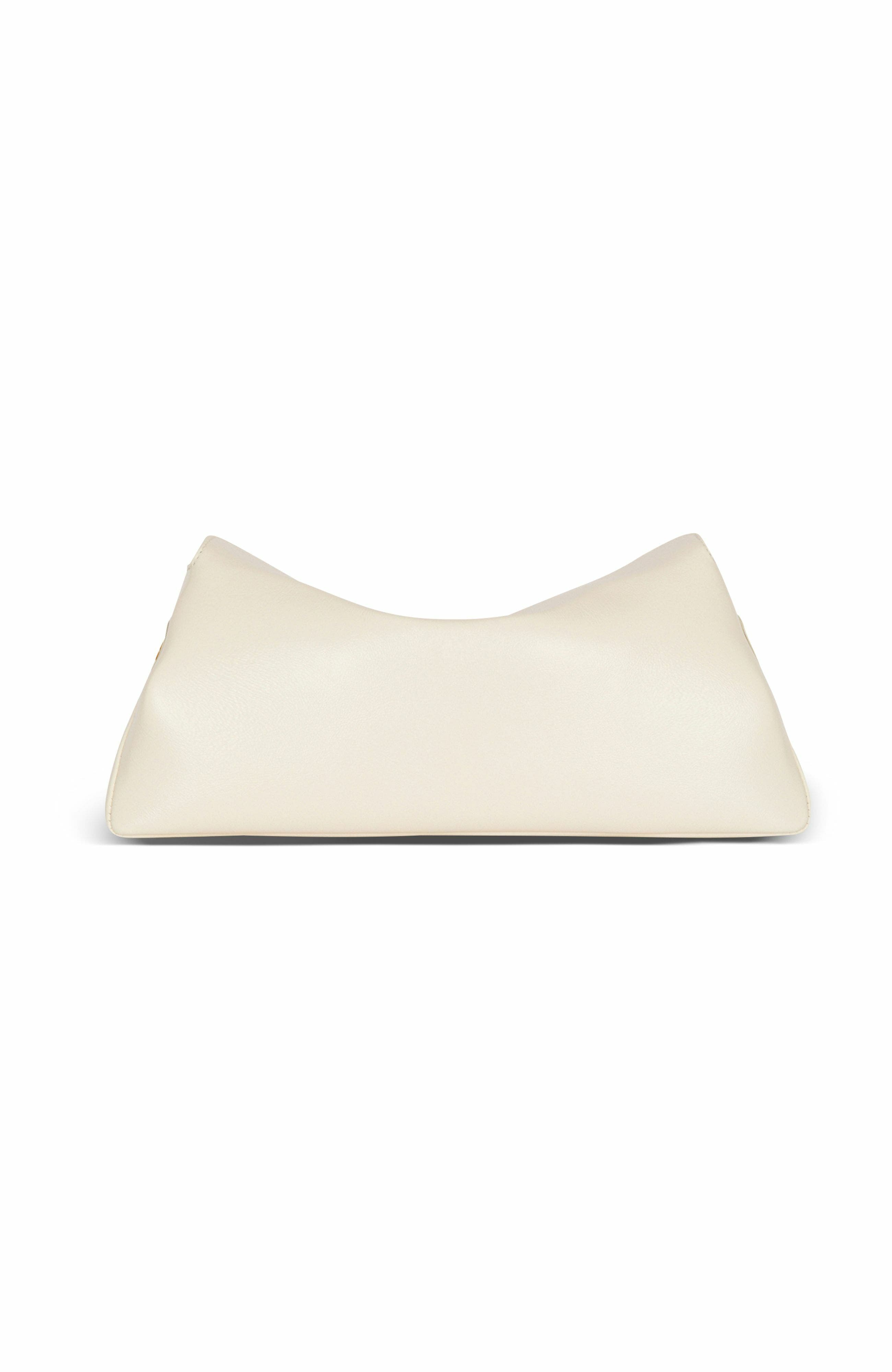 Balmain 1945 Soft Crinkled Leather Clutch, Alternate, color, 