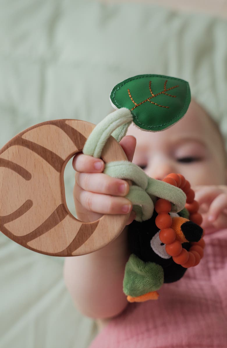 Little Big Friends Jungle Wooden Rattle, Alternate, color, Multi