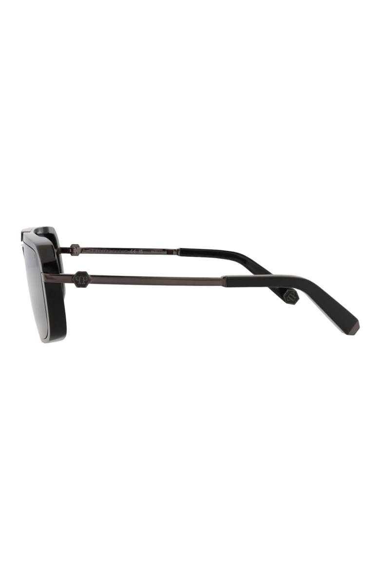 99mm Aviator Sunglasses, Alternate, color, BLACK GUNMETAL SMOKE