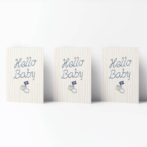 New Baby Greeting Card Pack (3ct) "Hello Baby"