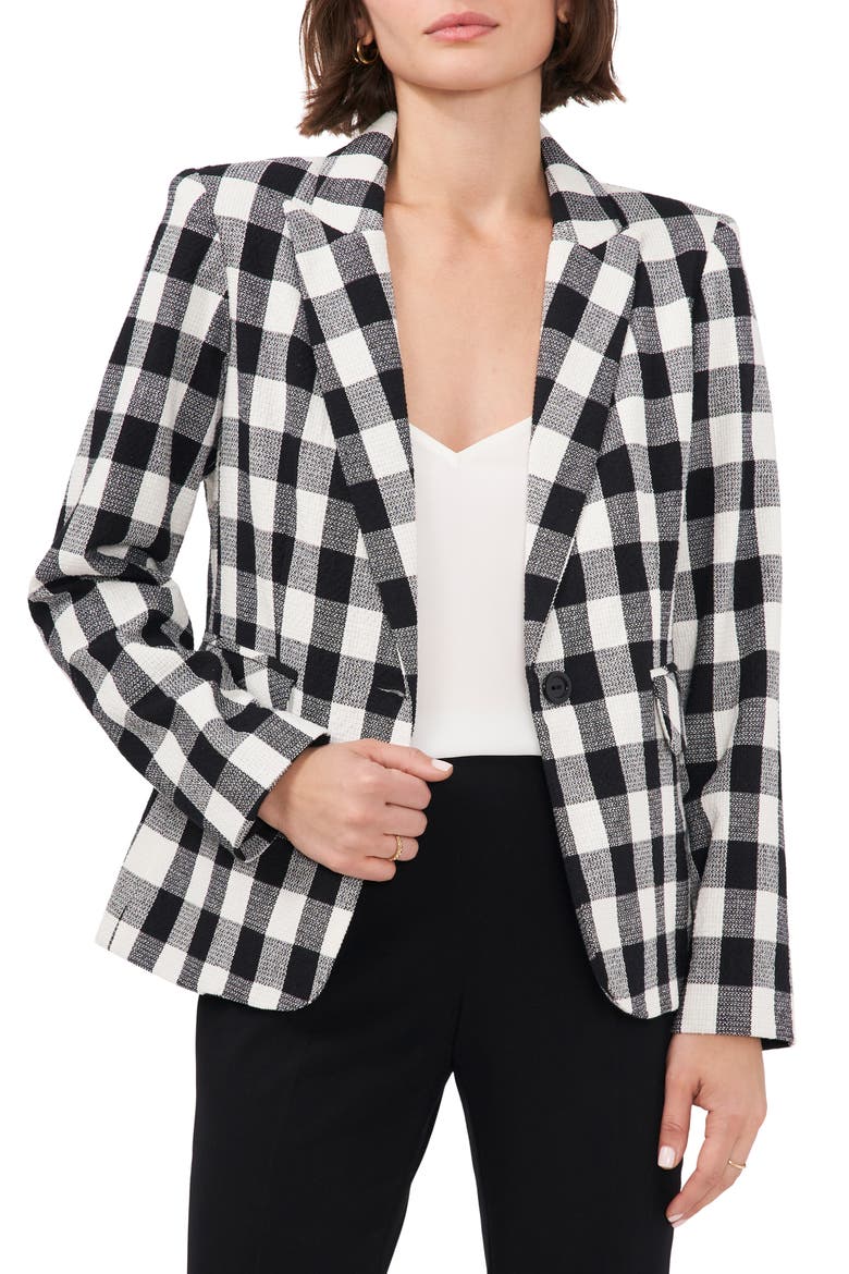 Milano Estate Blazer, Main, color, BLACK/ WHITE